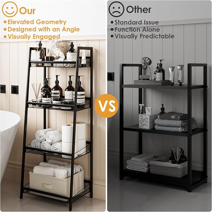 Masupu 4 Tier Bathroom Shelf, Bathroom Organizer and Storage - Image 7