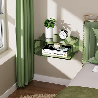 Acrylic Floating Nightstand, Bedside Table, Nightstand Shelf Wall Mounted - Image 4