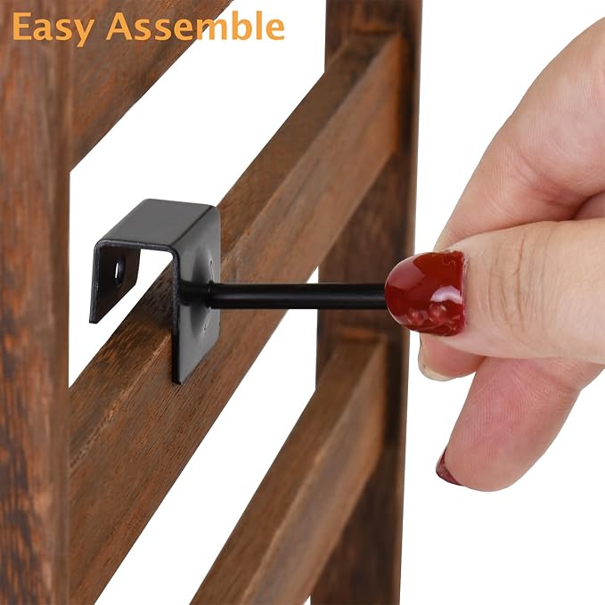 Ikee Design 5 Tiers Easy Assemble Wood Rotating Jewelry Display Tower - Image 6
