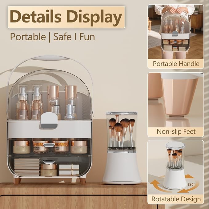 Makeup Organizer Countertop & Makeup Brush Holder - Image 4