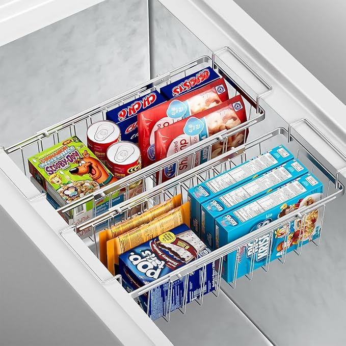 Orgneas Freezer Baskets for Chest Freezer, Capacity Expandable Deep Freezer - Image 2