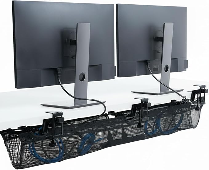 VIVO No Drill Clamp-on 55 inch Mesh Net Under Desk Cable Management Wire by Unknown