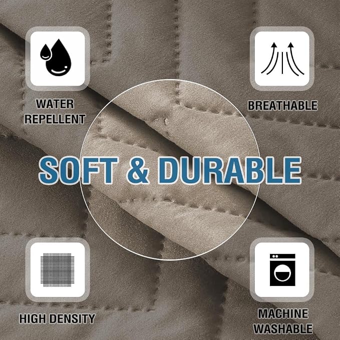 H.VERSAILTEX Armrest Covers for Sofa Water Resistant Couch Arm Covers Remote - Image 7