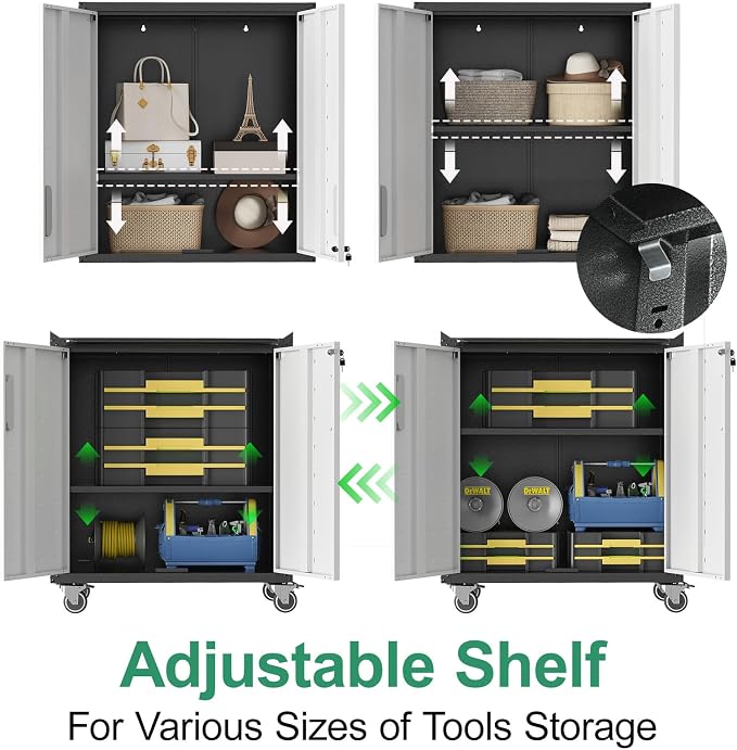Metal Tool Cabinet, Garage Storage Cabinet System, Wall Cabinet & Locking - Image 3
