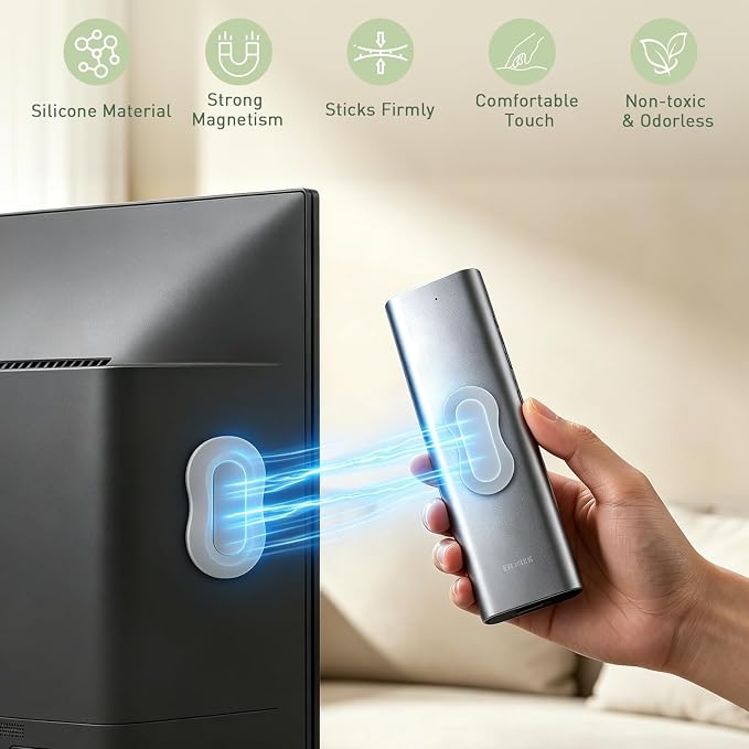 VZZNN 6 Pack Magnetic Remote Control Holder Wall Mount - Image 3