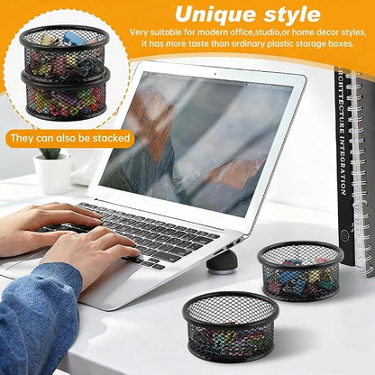 Paper Clip Holder With 50PCS Colored paper clips, 2/4PCS Stackable PaperClip - Image 4