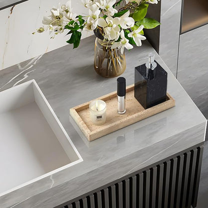 Real Natural Small Marble Tray for Bathroom, Kitchen and Desktop, Rectangle - Image 6