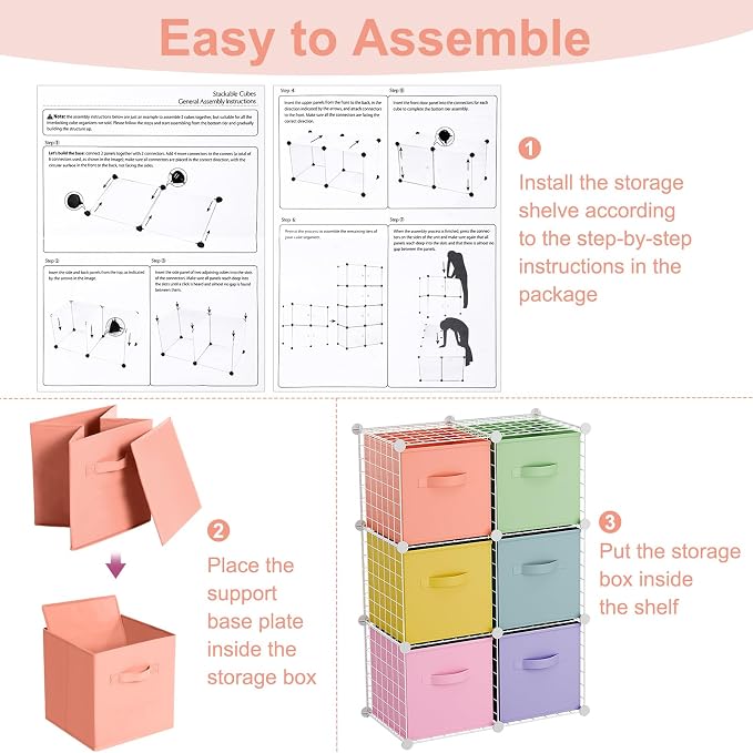 Leinuosen 6 Cube Storage Organizer - Image 3