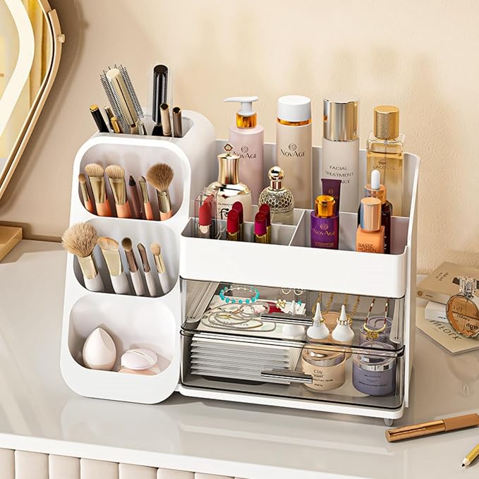 Makeup Organizer with Drawers, Large Capacity Countertop Organizer - Image 3