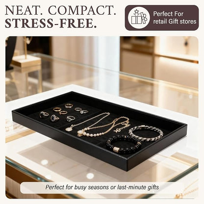 RJ Displays Stackable Jewelry Tray Set, Stackable Plastic Jewelry Organizer Tray - Image 4