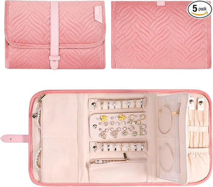 Voova Travel Jewelry Holder Organizer Case, Large Jewelry Storage Bag by Voova