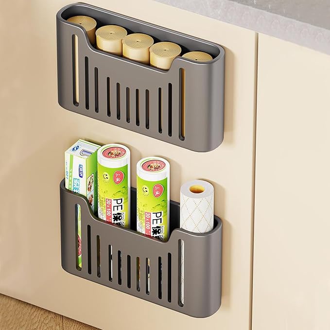 Kitchen Cabinet Door Storage Box, Self-Adhesive Wall-Mounted Storage Box - Image 3