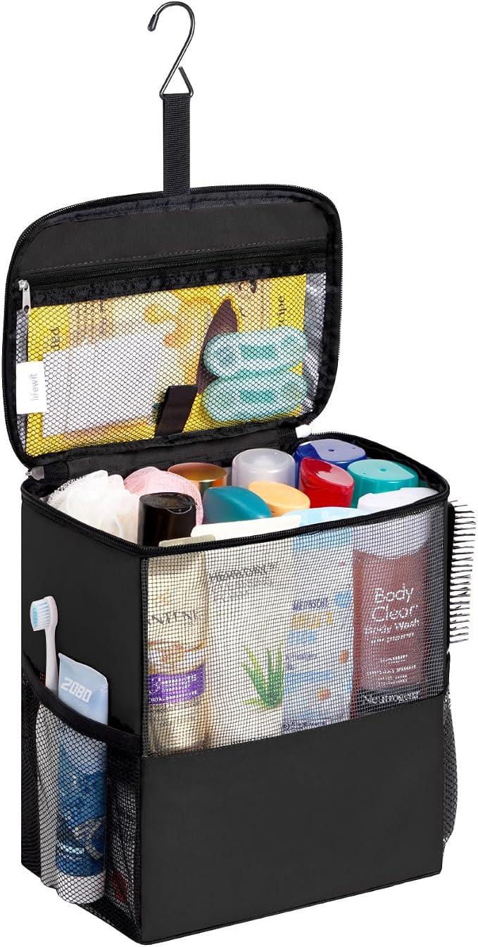 Lifewit Shower Bag Mesh Shower Caddy Portable College Dorm Room Essentials Tote by Lifewit