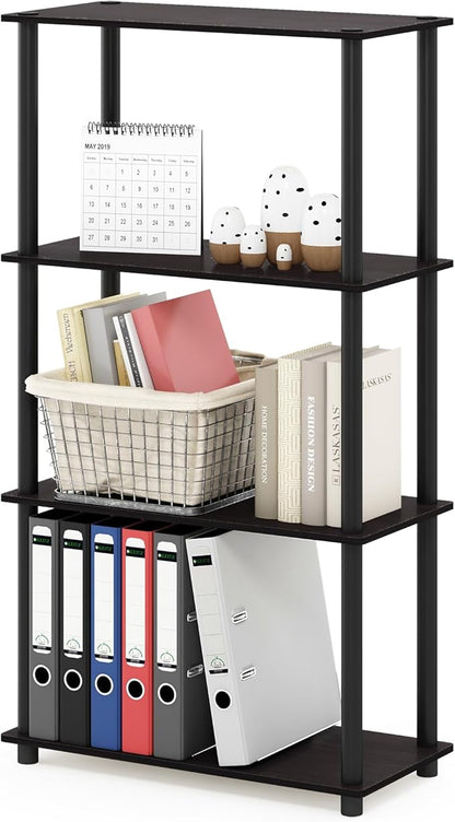 Furinno Turn-N-Tube 4-Tier Multipurpose Shelf Display Rack, Round Tubes by Furinno-FitsYourSpaceFitsYourBudget