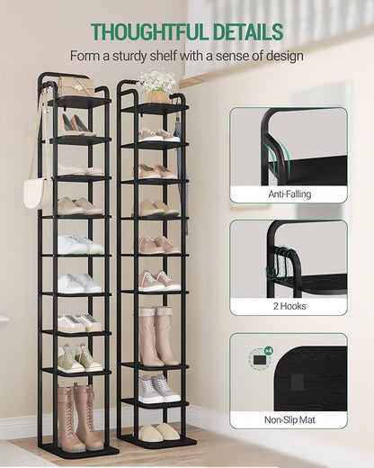 Hzuaneri Vertical Shoe Rack, Shoe Shelves, Wood Shoe Organizer - Image 3