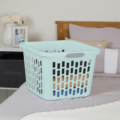 Sterilite Laundry Basket, Plastic Clothes Hamper, Large Square Bin - Image 3