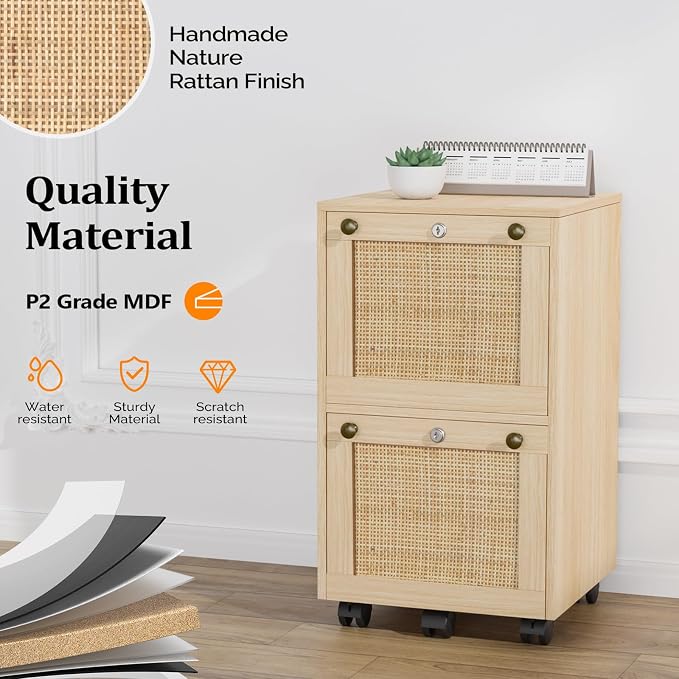 VINGLI 2 Drawer File Cabinet - Image 5