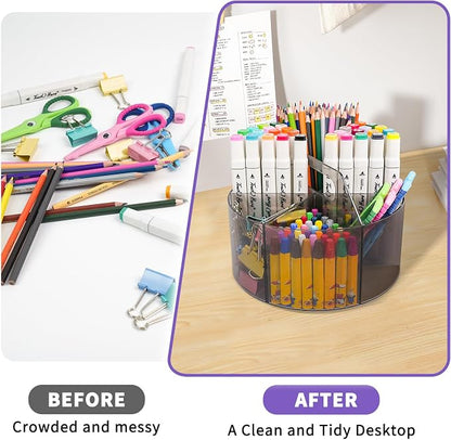 Acrylic Pen Organizer, 360 Degree Rotating Desk Organizer - Image 7