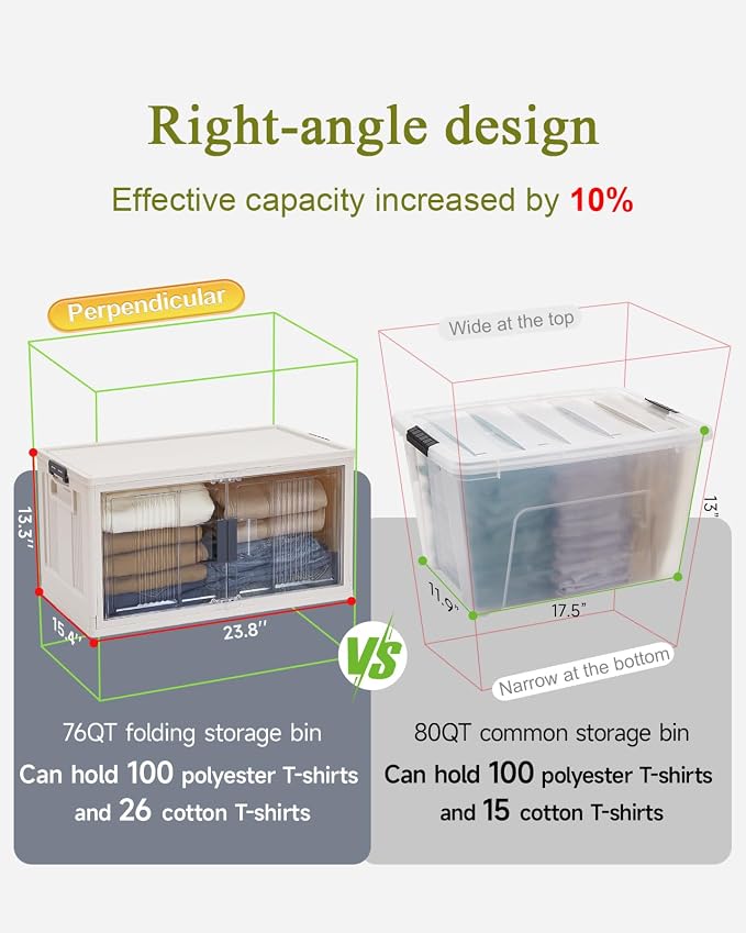 OlarHike 76QT Stackable Storage Bins - Image 3