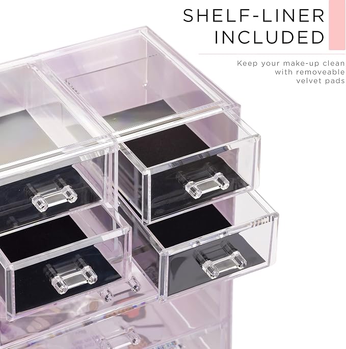 Sorbus Clear Cosmetic Makeup Organizer - Image 6