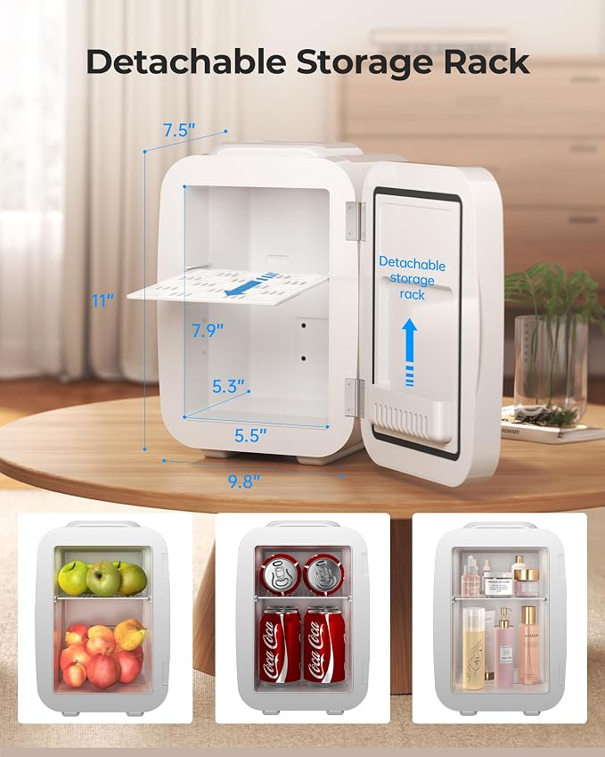Mini Fridge, 4 Liter/6 Can Portable Refrigerator - Image 3
