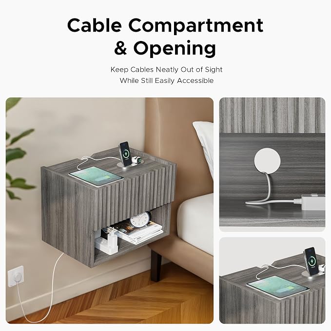 Floating Nightstand Bedroom Bedside Table - Image 3
