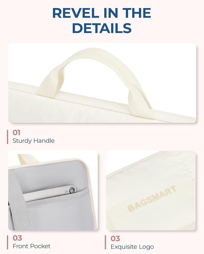 BAGSMART Laptop Case with Handle, Puffy Laptop Sleeve Bag - Image 7