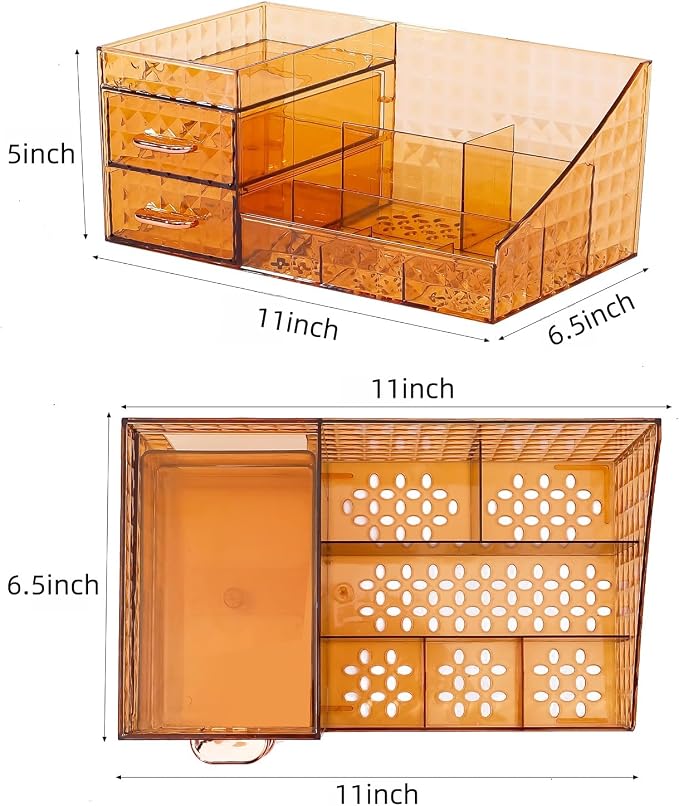 Clear Makeup Organizer for Vanity, Desk Makeup Caddy - Image 6