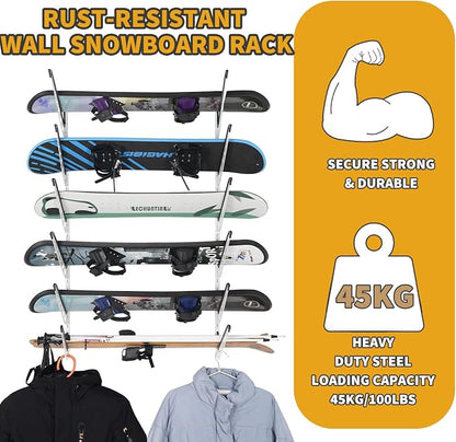 Snowboard Wall Racks, Adjustable Storage Rack - Image 4