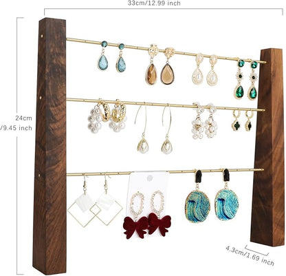 GemeShou 3 Tiers Walnut Earring display stands - Image 4