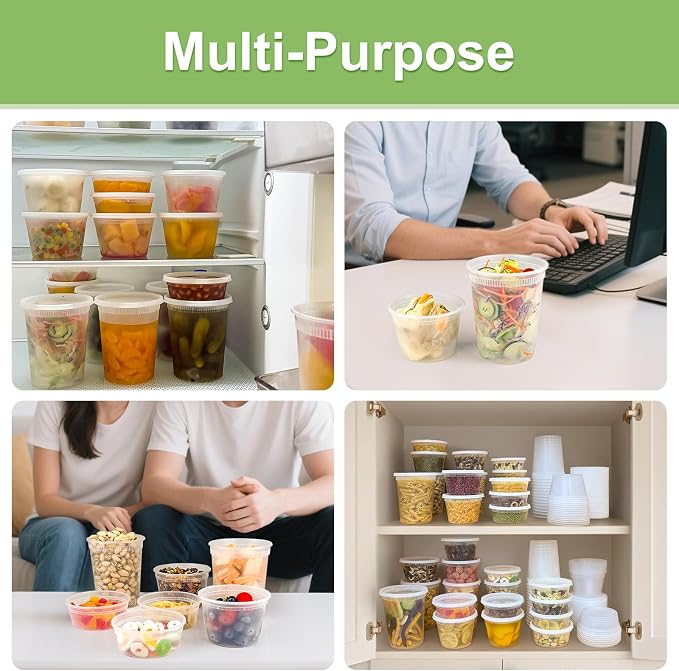 40 Sets Deli Containers with Lids 32 oz, Leak-Proof & BPA Free Airtight Takeout - Image 6