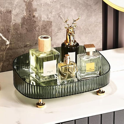 Makeup Perfume Organizer, Vanity Tray, Cosmetic Skincare Organizer, Countertop by DEAMACE