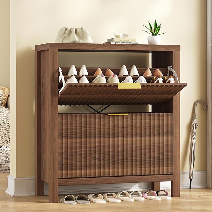 Fluted Shoe Cabinet Storage - Image 3