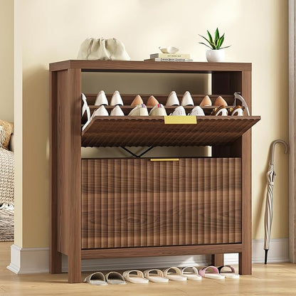 Fluted Shoe Cabinet Storage - Image 3