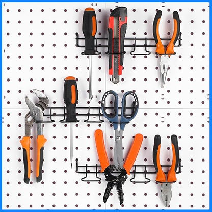 Coume 4 Pieces Pegboard Screwdriver Holders, Stainless Steel Pegboard Pliers - Image 5