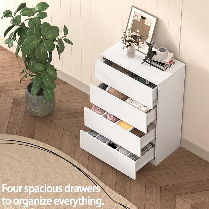 furtble 4 Drawer Dresser for Bedroom, Modern Closet Drawers Storage Cabinet for - Image 3