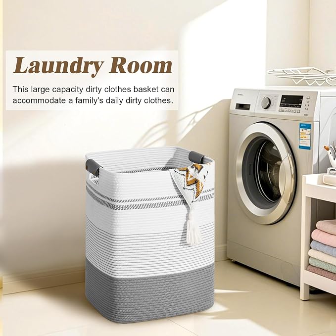 Laundry Hamper, 85L Tall Laundry Basket - Image 4