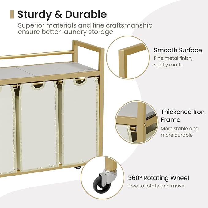 Laundry Hamper, Laundry Basket, Laundry Sorter - Image 4
