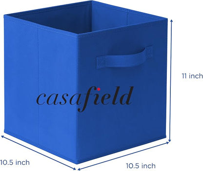 Casafield Set of 6 Collapsible Fabric Cube Storage Bins, Royal Blue - Image 7