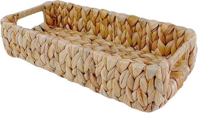 Rectangular Handwoven Wicker Basket by Pixoframe