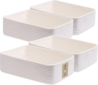 Large Shallow Organizing Baskets 15x11x5.1 Inches by MiniArkStorageBasketsHome