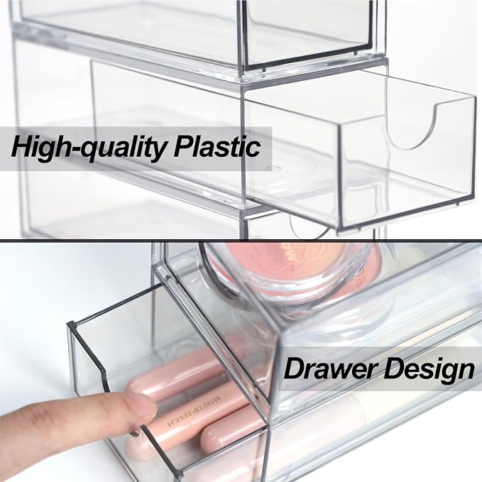 Acrylic Makeup Organizer, Plastic Organizer Bins - Image 6