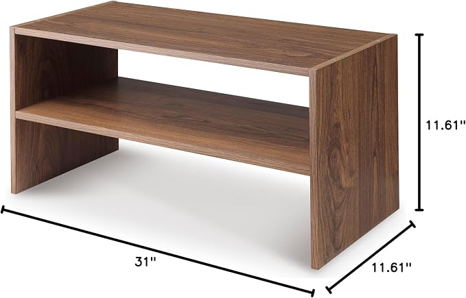 Whitmor Wood Stackable 2-Shelf Shoe Rack, 31 inches，2 Pack - Image 3