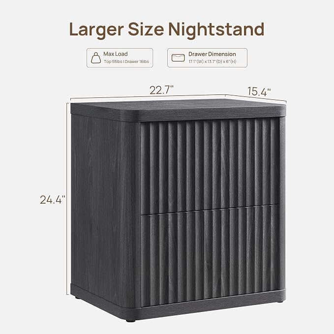 SICOTAS Night Stand Set of 2 Nightstands - Image 3