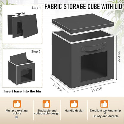 Threehoney 10 Pcs Fabric Storage Cubes - Image 3