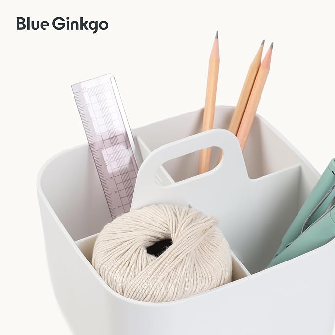 BLUE GINKGO Small Stackable Organizer Caddy – Korean-Made Portable Tote - Image 7