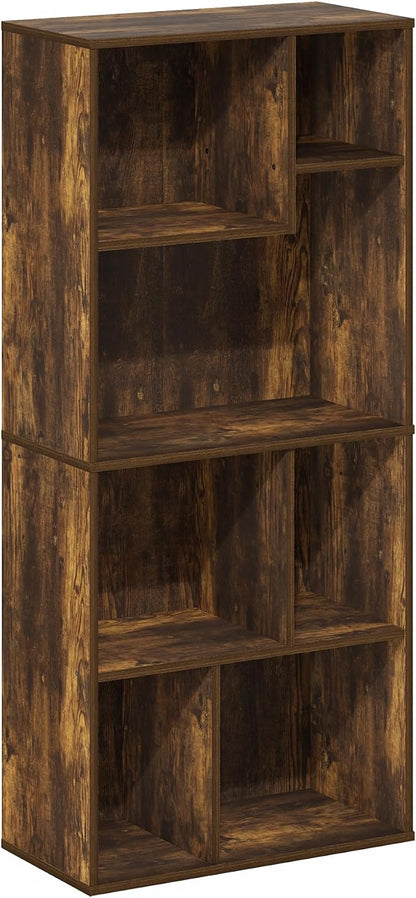 Furinno DALY Book Shelf, 7-Cube Bookshelf, Cube Storage Organizer Bookcase - Image 6