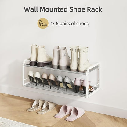 Wall Mounted Shoe Rack, Carbon Steel Shoe Organizer - Image 6