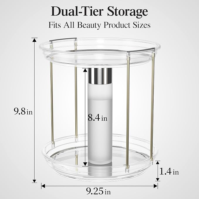 Delamu Rotating Makeup Organizer - Image 4