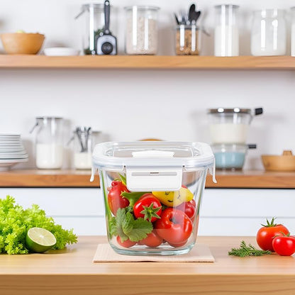 H.JSS WDJS 4 Cup Square Glass Food Storage Container - Image 7